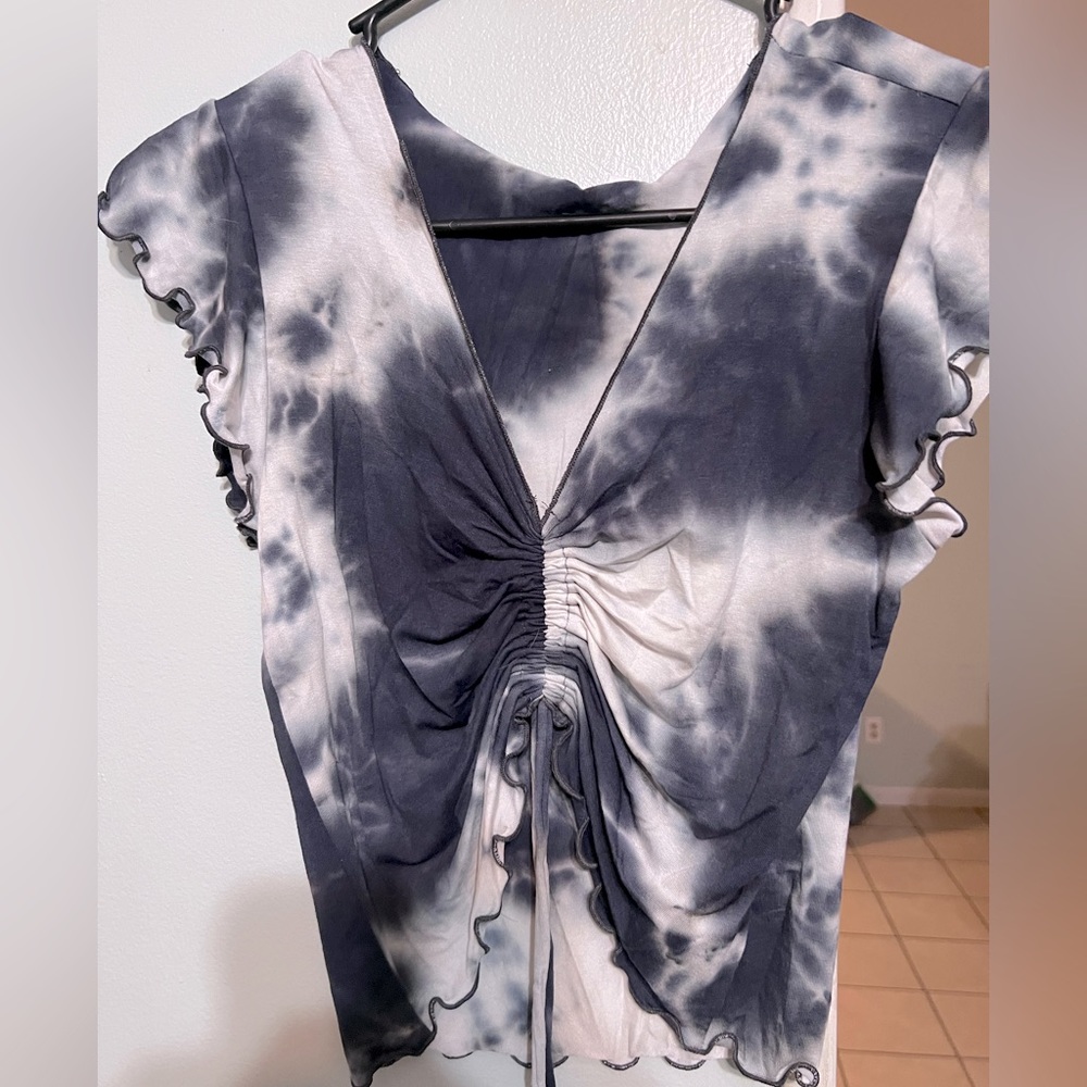 Antistar Blue Tye Dye Crop Top.